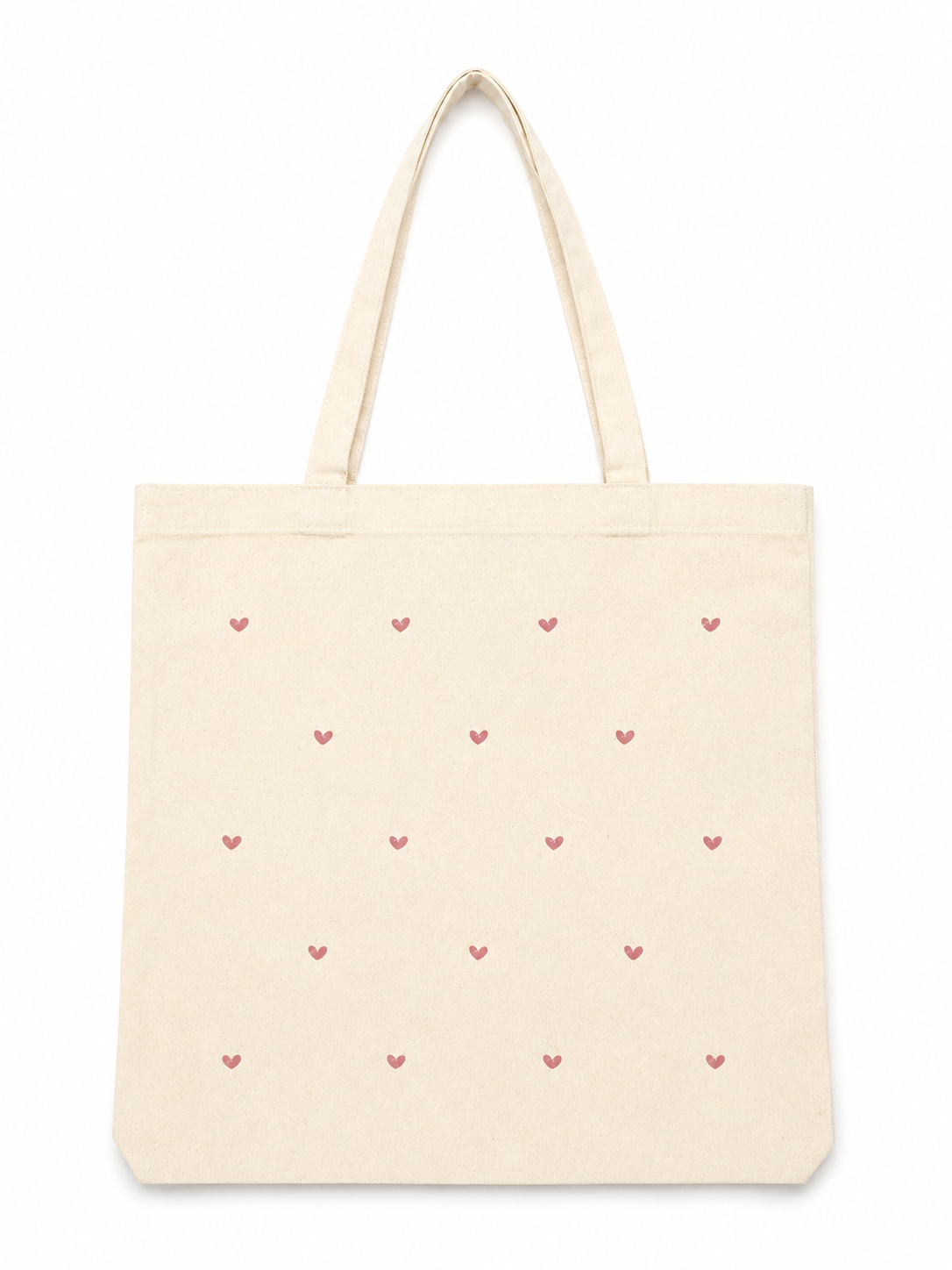 Pink Heart Minimal Tote Bag